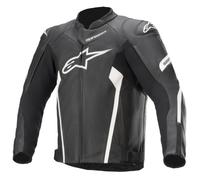 Alpinestars Faster V2 Blouson en cuir homme, noir/blanc