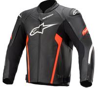 Alpinestars Faster V2 Leather Black Red Fluo 56