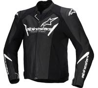 Alpinestars Faster V3 Airflow Blouson de moto perforé en cuir / textile, noir-blanc, taille 54 pour homme