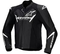 Alpinestars Faster V3 Airflow, veste en cuir 58 Noir/Blanc Noir/Blanc