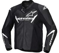 Alpinestars Faster V3 Blouson de moto en cuir, noir-blanc, taille 54 pour homme