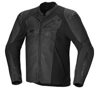 Alpinestars Faster V3, veste en cuir 54 Noir/Noir Noir/Noir