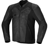 Alpinestars Faster V3, veste en cuir 60 Noir/Noir Noir/Noir