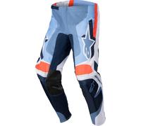 Alpinestars Fluid Agent Pantalon de motocross, bleu/orange, Taille 28