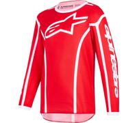 Alpinestars Fluid Apex Maillot de motocross pour jeunes, Rouge/Blanc, Taille M