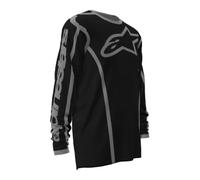 Alpinestars Fluid Apex Maillot de Motocross, Schwarz/Grau, 2XL