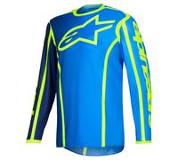 alpinestars Fluid Apex Maillot MX Bleu/Jaune 2XL homme