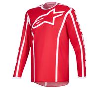 alpinestars Fluid Apex Maillot MX Rouge/Blanc L homme