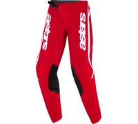 Alpinestars Fluid Apex Pantalons de motocross pour enfants, Rouge/Blanc, Taille 22