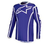 Alpinestars Maillot de cross Fluid Apex V2 manches longues Homme Bleu/Blanc Taille M