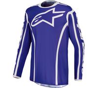 Alpinestars Maillot de cross Fluid Apex V2 manches longues Homme Bleu/Blanc Taille M