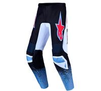 Alpinestars Fluid Drag Pantalon de motocross, Noir/Blanc/Rouge/Bleu, Taille 42