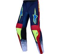 Alpinestars Fluid Drag Pantalon de motocross jeunesse, bleu/rouge/blanc, Taille 22