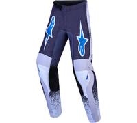Alpinestars Fluid Drag Pantalon de motocross jeunesse, noir/gris/bleu, Taille 30