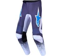 Alpinestars Fluid Drag Pantalon de motocross, noir/gris/bleu, Taille 36
