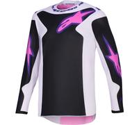Alpinestars Fluid Grid Maillot de motocross, Noir/gris clair, Taille M