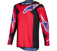 Alpinestars Fluid Grid Maillot de motocross, noir/rouge, Taille M
