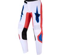 Alpinestars Fluid Grid, pantalon textile pour jeunes 24 Orange/Blanc/Noir/Bleu Orange/Blanc/Noir/Bleu