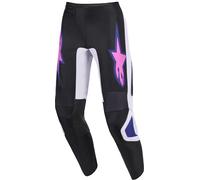 Alpinestars Fluid Grid Pantalons de motocross, noir-gris-pourpre, taille 32 pour homme