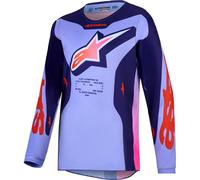 Alpinestars Fluid Hunt Maillot de motocross jeunesse, violet/rose, Taille S