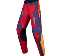 Alpinestars Fluid Hunt Pantalon de motocross jeunesse, gris/rouge/jaune, Taille 28