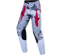 Alpinestars Fluid Lone Pantalon de motocross jeunesse, Gris/blanc/rouge, Taille 26
