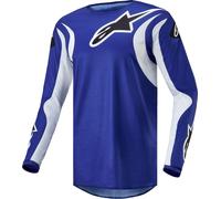 Alpinestars Fluid Lucent Motocross Jersey, bleu foncé/blanc, XL
