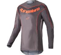 Alpinestars Fluid Lurv Maillot de motocross, gris-rouge, taille S pour homme
