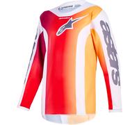 Alpinestars Fluid Portl, maillot jeune S Rouge/Orange/Gris Clair/Gris Foncé Rouge/Orange/Gris Clair/Gris Foncé