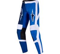 Alpinestars Fluid Portl Pantalons de motocross pour enfants, blanc-bleu, taille 26 pour des gamins