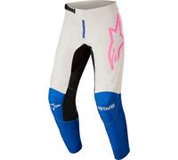 Alpinestars Fluid Tripple Pantalon de motocross, blanc-bleu, taille 30 pour homme