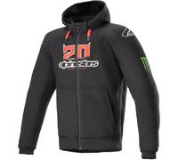 Alpinestars FQ20 Chrome Ignition Monster Moto Zip Sweat à capuche, noir-blanc-rouge, taille M pour homme