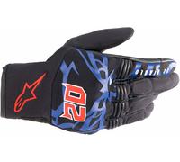 Alpinestars FQ20 Copper Gants de moto, noir/bleu/rouge, Taille S