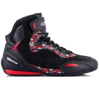 Alpinestars FQ20 Faster 3 Rideknit Chaussures de moto, noir/rouge, Taille 8