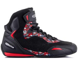 Alpinestars FQ20 Faster 3 Rideknit Chaussures de moto, noir/rouge, Taille 8