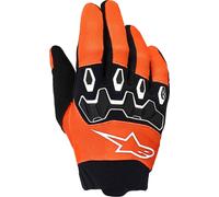 Alpinestars Full Bore V2 Gants de motocross jeunesse, Orange/Noir/Blanc, Taille S