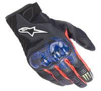 Alpinestars FQ20 SMX-1 Air V2 Monster Gants de moto, noir-rouge-bleu, taille 3XL