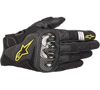 Alpinestars Gants Moto SMX-1 Air V2 Gloves Black Yellow Fluo, Noir/Jaune, L