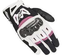 Alpinestars Gants Moto Stella SMX-2 Air Carbon V2 Glove Black White Fuchsia, Noir/Blanc/Fuchsia, M