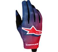 Alpinestars Radar Gants de motocross, Rouge/bleu foncé, Taille M
