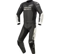 Alpinestars GP Force Chaser Costume en cuir de moto deux pièces, Noir/Blanc, Taille 56