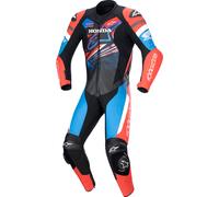 Alpinestars GP Force Honda, combinaison en cuir 1pcs. 58 Noir/Rouge Clair/Bleu Noir/Rouge Clair/Bleu