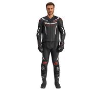 Alpinestars Combinaison en cuir moto GP Force V2 2 pièces Noir/Blanc/Rouge néon Taille 48 Homme