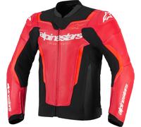 Alpinestars GP Force V2 Air Blouson de moto en cuir, noir-rouge, taille 52 pour homme