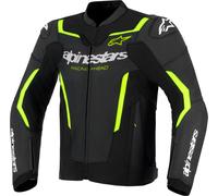 Alpinestars GP Force V2 Air Blouson de moto en cuir, noir-jaune, taille 52 pour homme