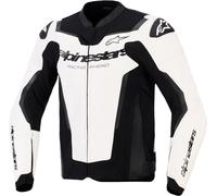 Alpinestars Veste moto en cuir GP Force V2 Blanc/Noir Taille 50 Homme