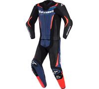 Alpinestars Combinaison cuir 2 pièces GP Force V2 Noir/Bleu/Rouge Néon Taille 50 Homme