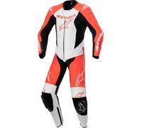 Alpinestars GP Plus V2 Combinaison 1 pièce en cuir pour jeunes, Noir/Blanc/Rouge néon, Taille 120