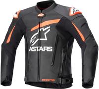 Alpinestars GP Plus V4 Veste en cuir de moto, Noir/Rouge/Blanc, Taille 48