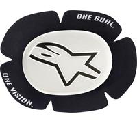 Alpinestars GP Sport Evo, curseurs de genou Taille unique Blanc/Noir Blanc/Noir